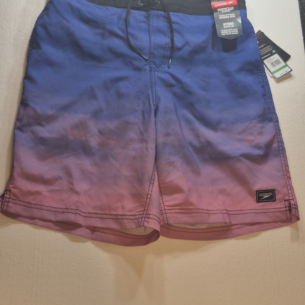 Speedo Blue and Pink Gradient Board Shorts